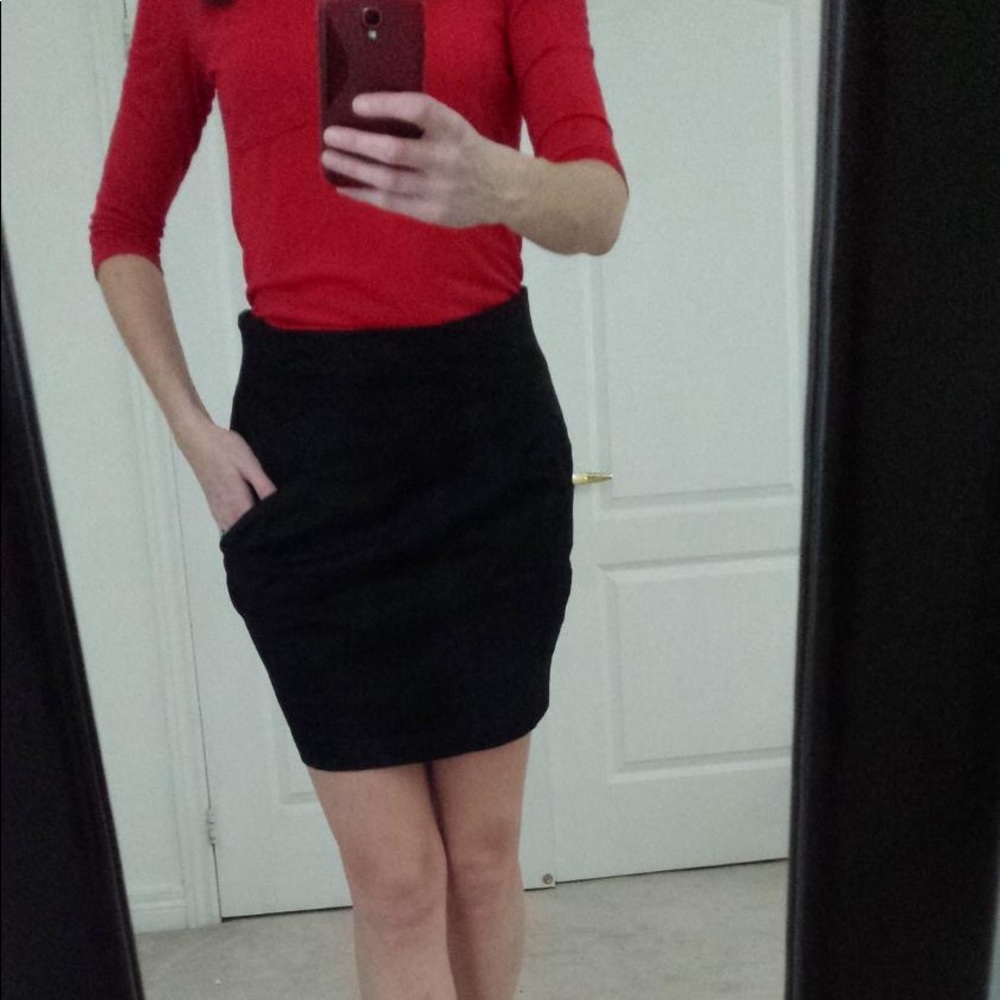 ASOS black high waist skirt